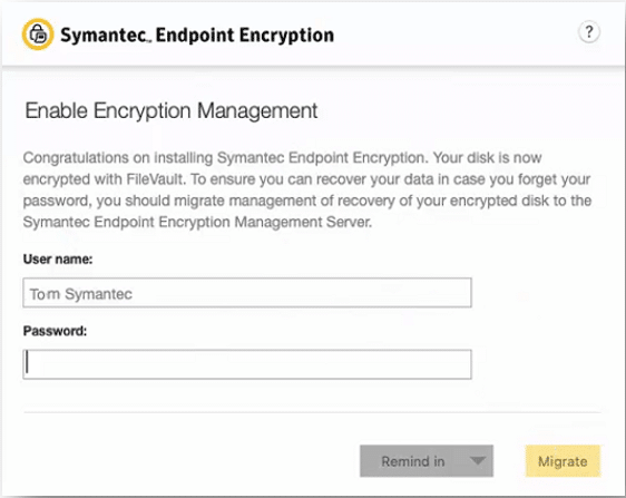 Cifrado de punto final de Symantec