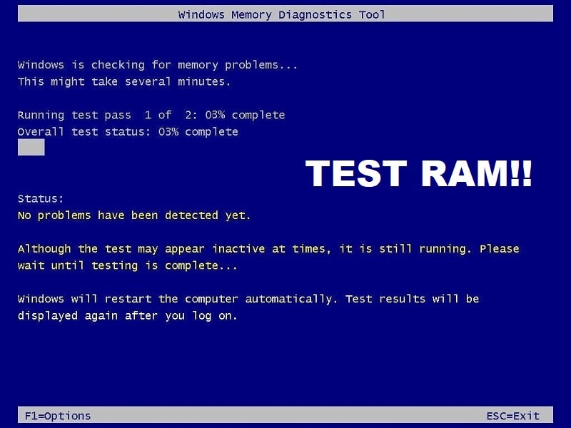 Pruebe la memoria RAM de su computadora en busca de mala memoria