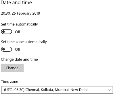 Ahora, en Zona horaria, configure la zona horaria correcta y luego reinicie su PC |  Solucionar el problema de la hora incorrecta del reloj de Windows 10