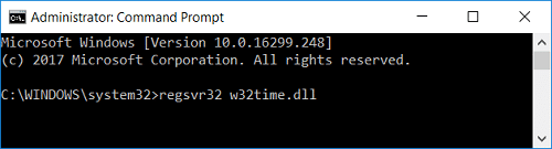Vuelva a registrar la DLL de tiempo de Windows |  Solucionar el problema de la hora incorrecta del reloj de Windows 10