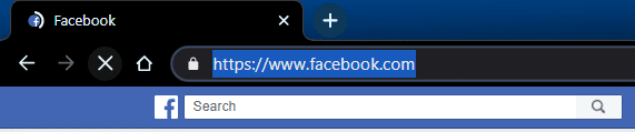 cambie el http con https antes de la URL en la barra de direcciones.  |  Facebook no carga correctamente