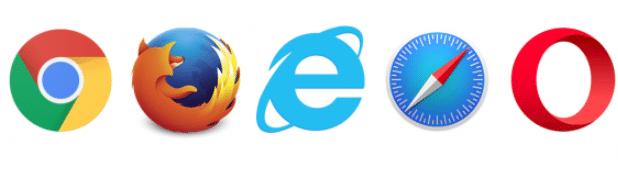 use varios navegadores como Google Chrome, Mozilla Firefox, Microsoft Edge, Opera y muchos más.