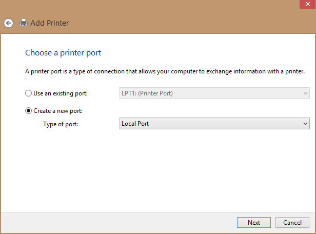 agregar una impresora crear un nuevo puerto