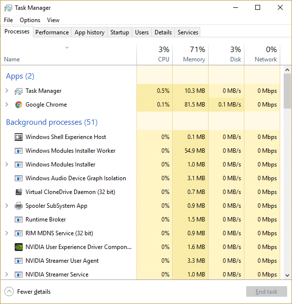 Presione Ctrl + Shift + Esc para abrir el Administrador de tareas |  Arreglar el Explorador de archivos no se abre en Windows 10