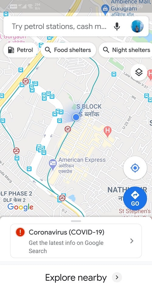 Abra la aplicación Google Maps