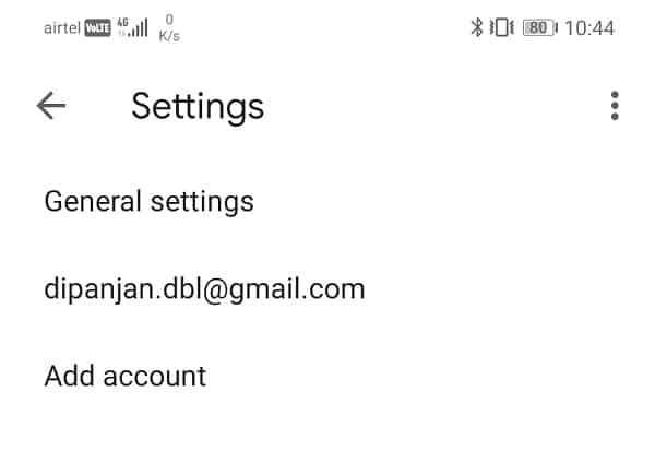 Toca la opción Configuración general |  Arreglar las notificaciones de Gmail que no funcionan en Android
