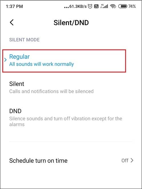 Deshabilite DND en su teléfono Android