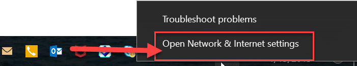 Haga clic en Abrir Centro de redes y recursos compartidos / Reparar ERR_NAME_NOT_RESOLVED en Chrome