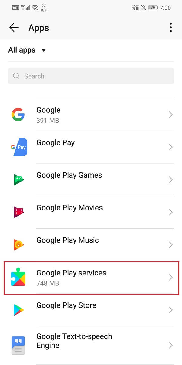Seleccione Marco de servicios de Google |  Cómo falsificar la ubicación en Android