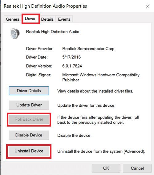 Haga doble clic en su tarjeta de audio para abrir la ventana de propiedades.  |  Solución: 'Error del procesador de audio: reinicie su computadora'