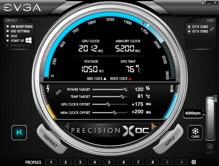 Apague la precisión de EVGA