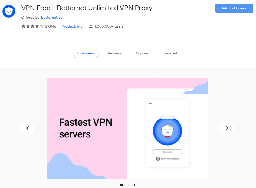 VPN ilimitada de Betternet