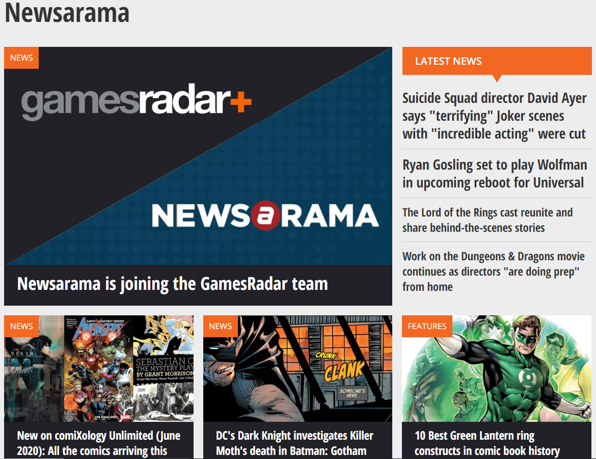 Newsarama |  Los mejores sitios web para leer cómics en línea gratis