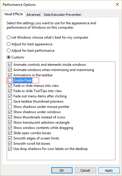 Desmarque Habilitar vista previa para deshabilitar vistas previas en miniatura |  Habilitar o deshabilitar vistas previas en miniatura en Windows 10