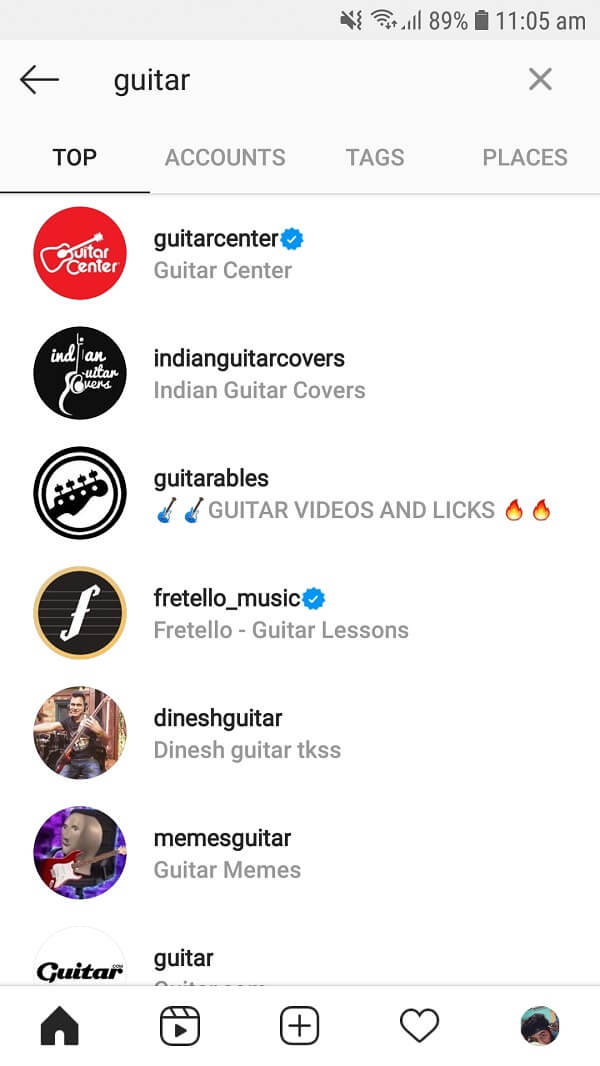 Aficionado a las guitarras, y buscas guitarra en Instagram