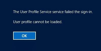 Arreglar el servicio de perfil de usuario falló el error de inicio de sesión