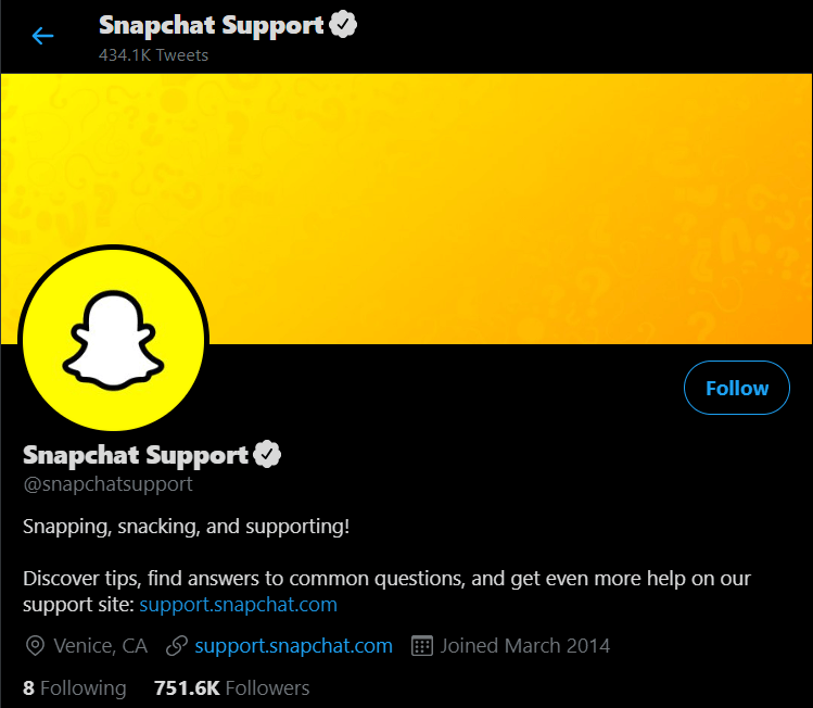 Twitter de Snapchat |  Cómo reparar el error de conexión de Snapchat