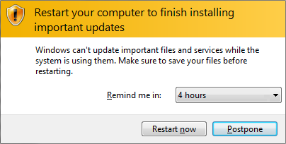 Arreglar Reinicie su computadora para instalar bucle de actualizaciones importantes