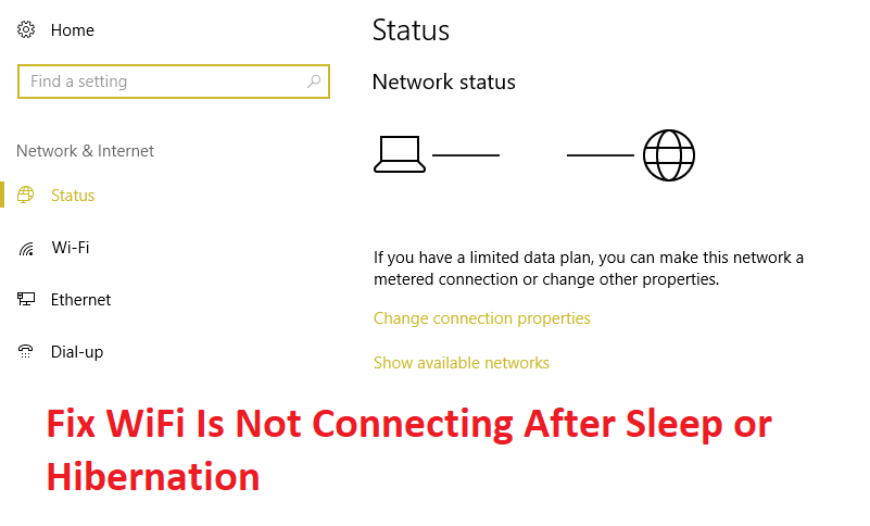 WiFi no se conecta después de suspensión o hibernación