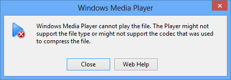Arreglar Windows Media Player no puede reproducir el archivo