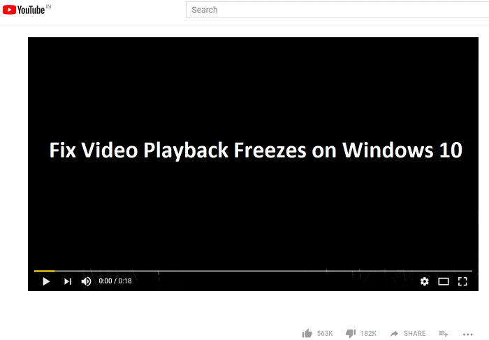 Arreglar la reproducción de video se congela en Windows 10