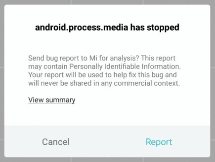 Cómo arreglar Android.Process.Media ha detenido el error