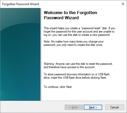 Cómo crear un disco de restablecimiento de contraseña en Windows 10