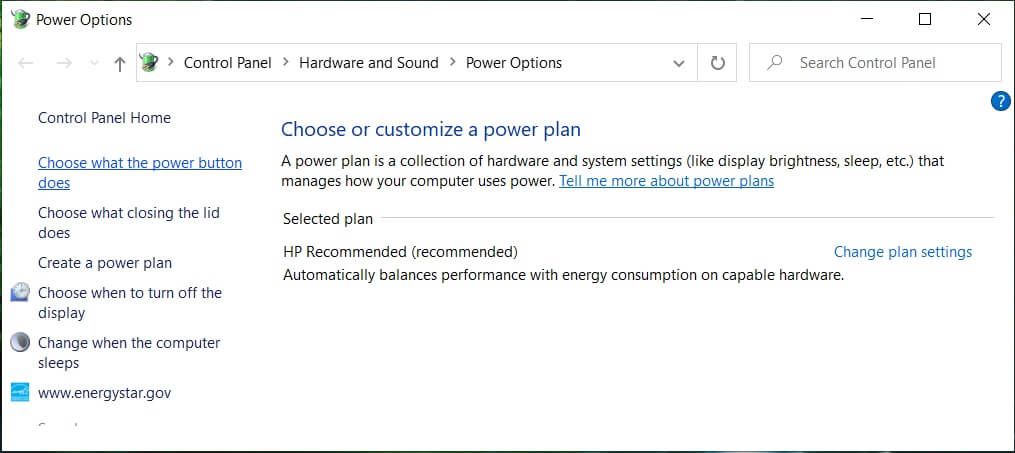 Haga clic en Elija lo que hacen los botones de encendido en la columna superior izquierda |  Cómo habilitar el bloqueo numérico al iniciar en Windows 10