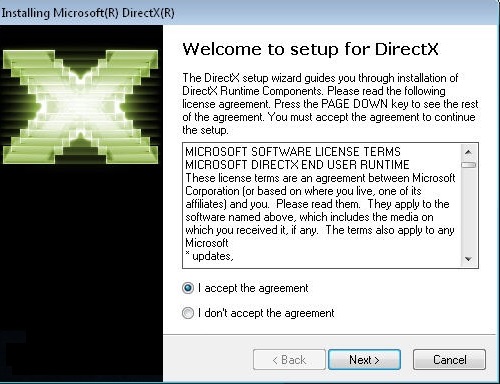 Descarga de instalación de DirectX 11