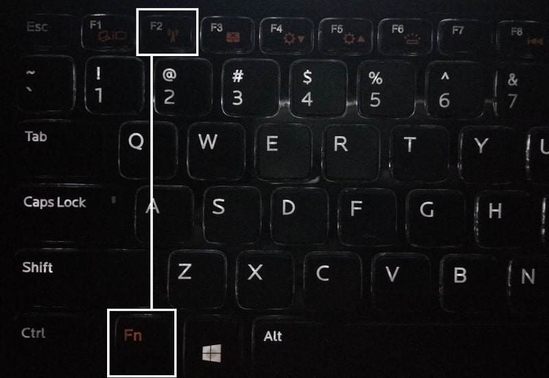 Activar conexión inalámbrica desde el teclado