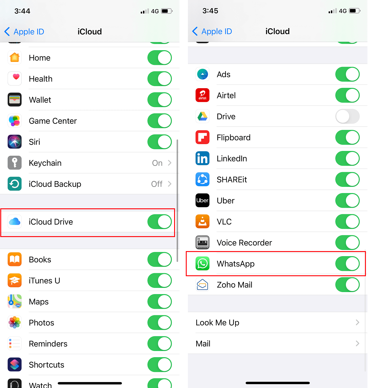 Asegurarse de que iCloud esté activo y activo