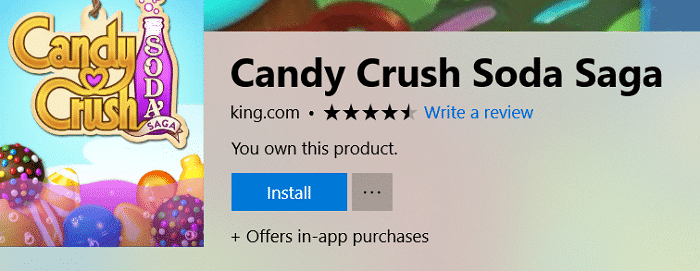 Eliminar Candy Crush Soda Saga de Windows 10