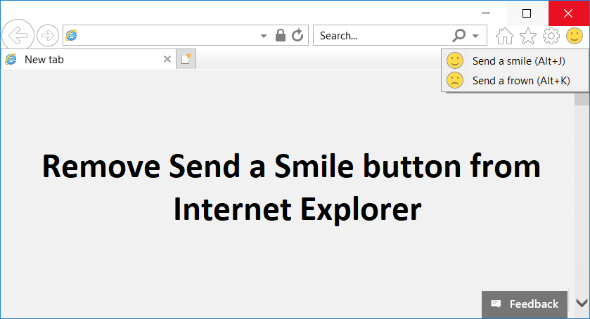 Eliminar el botón Enviar una sonrisa de Internet Explorer