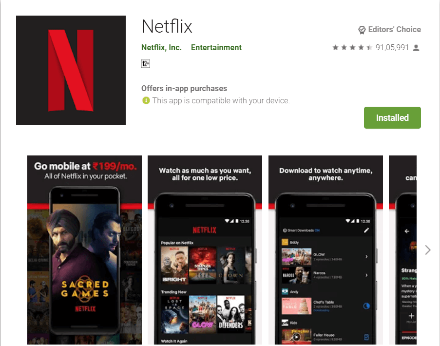 netflix |  Las mejores aplicaciones de transmisión de video