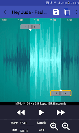Aplicación gratuita de edición de música que puedes usar para hacer tonos de llamada, tonos de alarma