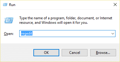 Ejecute el comando regedit |  Deshabilitar el aviso de Windows Creators Update en Windows Update