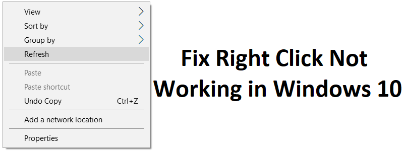 Reparar el clic derecho que no funciona en Windows 10