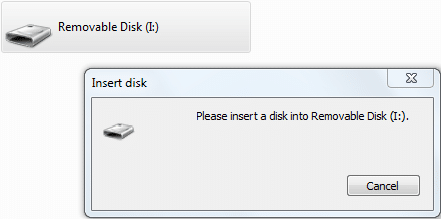 Corrija el error Inserte un disco en el disco extraíble USB