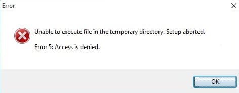 Arreglar la imposibilidad de ejecutar archivos en el directorio temporal