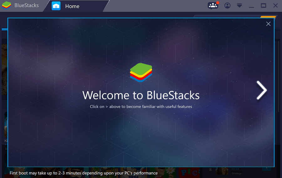 Descarga Bluestacks en tu PC