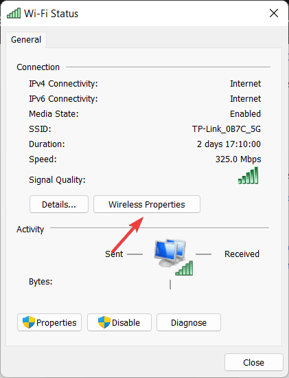 prop inalámbrico cambiar contraseña wifi windows 11