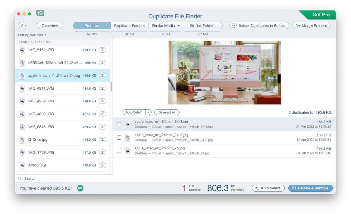 Revisar y eliminar en el Buscador de archivos duplicados