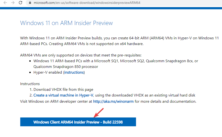  Vista previa de Windows Client ARM64 Insider