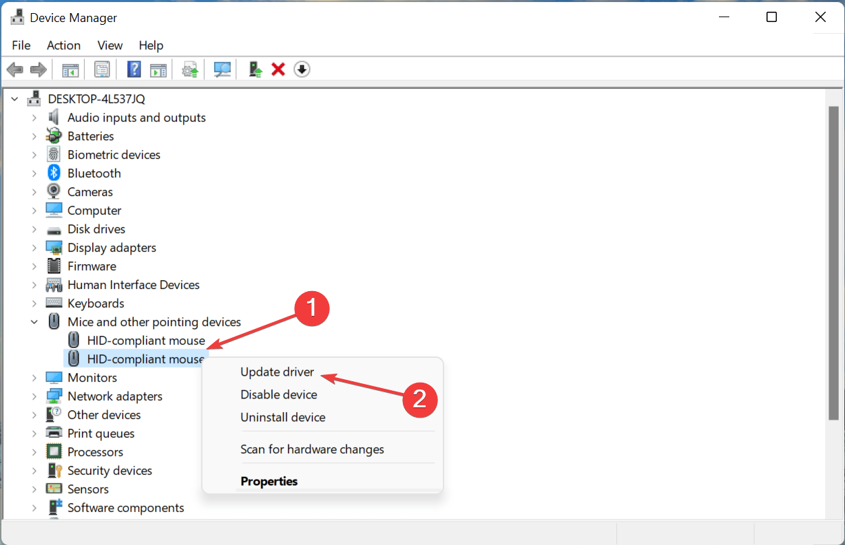 Actualice el controlador para corregir el retraso del mouse bluetooth de Windows 11