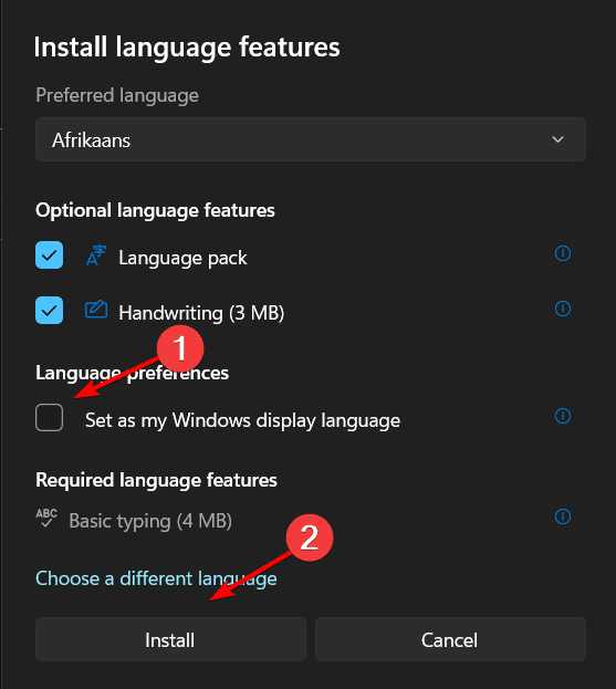 set-lang no puede cambiar el idioma de visualización de Windows 11