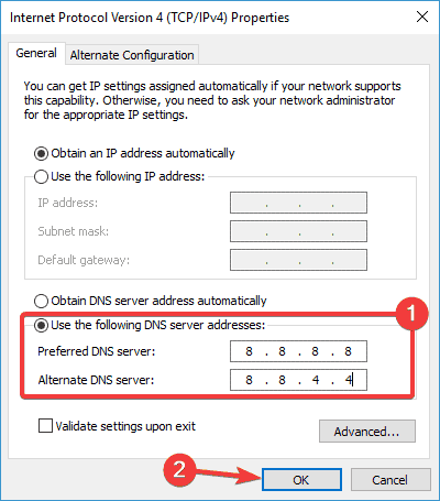 use el siguiente DNS Chrome que muestra imágenes rotas