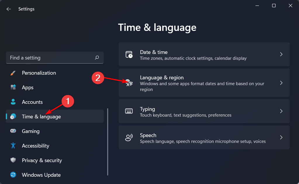 time-language-w11 no puede cambiar el idioma de visualización de Windows 11