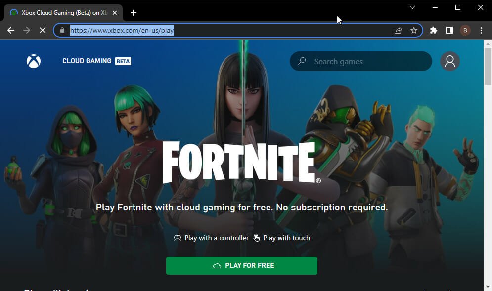 los juegos en la nube del navegador google chrome xbox no funcionan