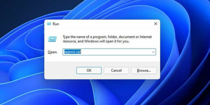 El comando appwiz.cpl Windows 11 sin controlador de gráficos amd está instalado