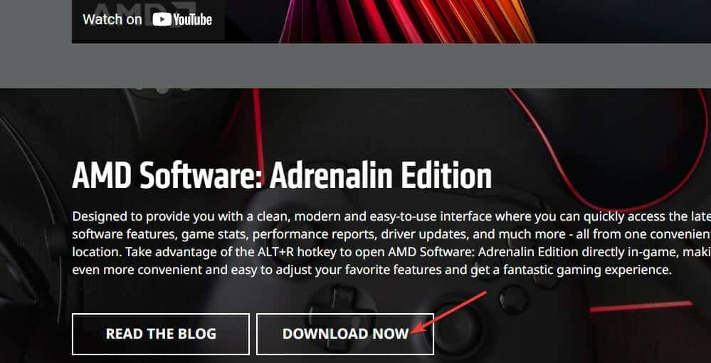 Botón Descargar ahora Windows 11 sin controlador de gráficos amd instalado